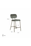 RICHMOND krzesło barowe XENIA 65 cm zielone - Richmond Interiors